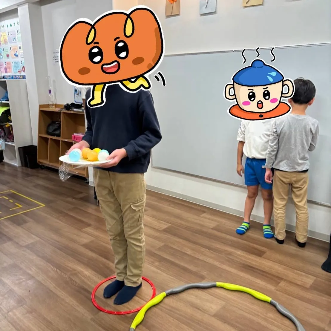 ボールを落とさないように…🫨