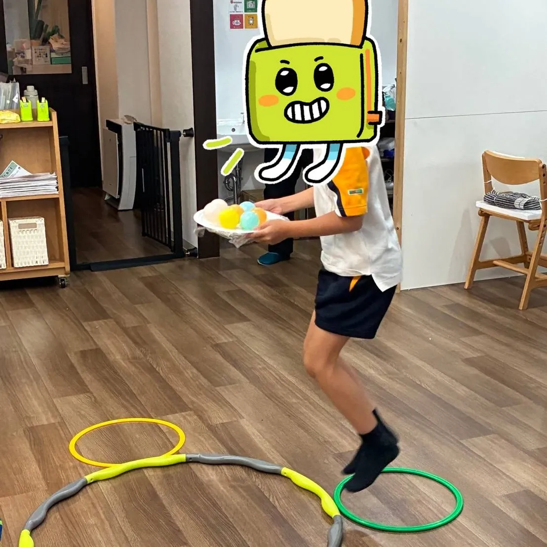 ボールを落とさないように…🫨