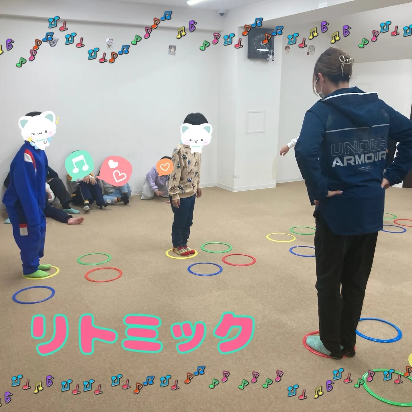 フープでリズム遊び🎵