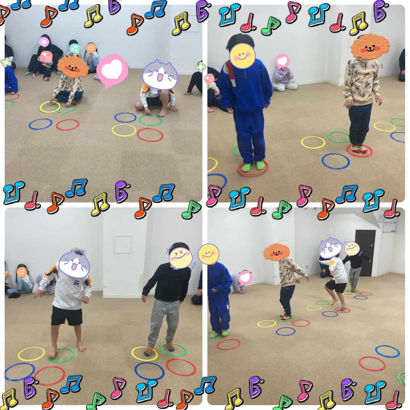 フープでリズム遊び🎵