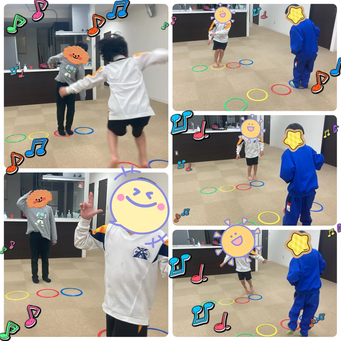 フープでリズム遊び🎵