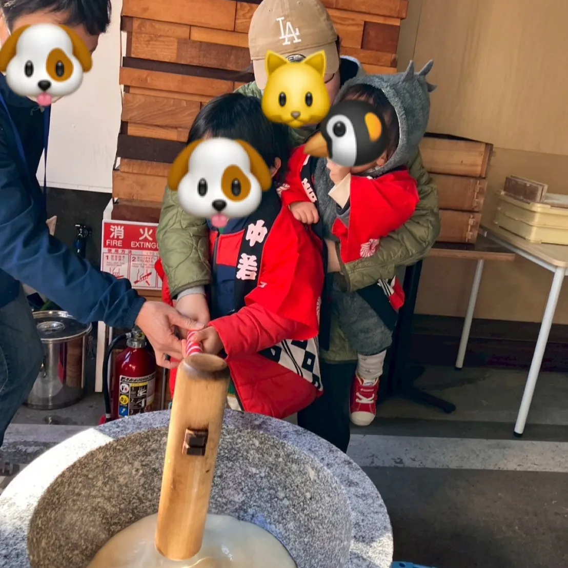 レプタでお餅つき🎍🎍
