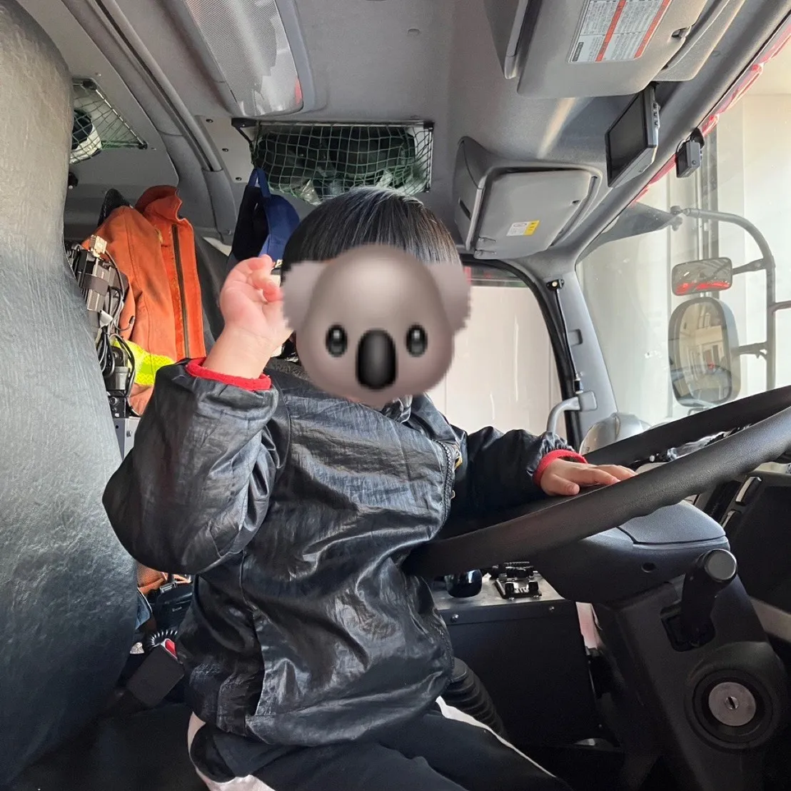レプタで消防車を見に行ったよ🚒⛑